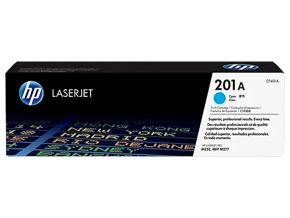 Toner HP Cf401a Origine Cyan Laserjet Pro M252 Mfp M277 (201a)